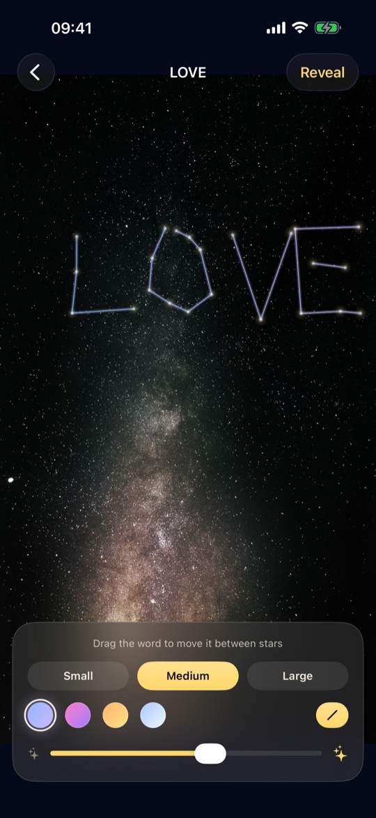 Writing on your own night sky